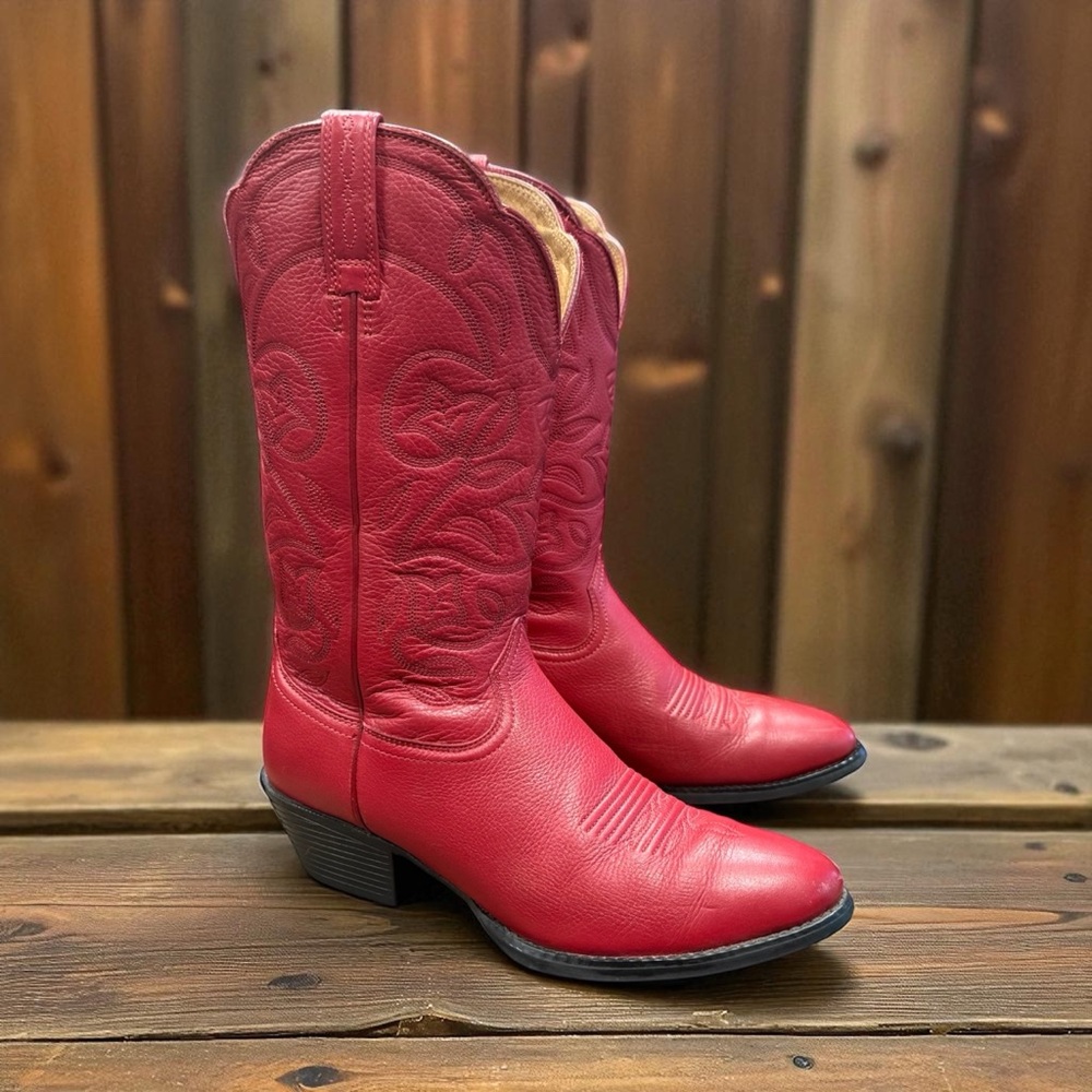 Ariat Heritage R Toe Women’s Western Boots Cowboy Festival Red Size 7.5
